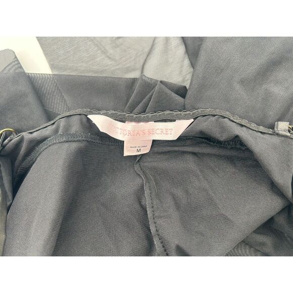 VTG Victoria's Secret Asymmetrical Medium Black Babydoll Lace Cami Coquette Y2K - Picture 6 of 6